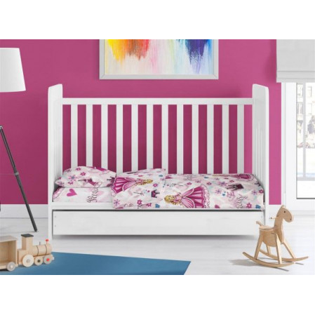 ΣΕΝΤΟΝΙΑ ΕΜΠΡΙΜΕ ΣΕΤ 3 τεμ bebe Princess 390 120X160 Pink Cott/Pol 70/30