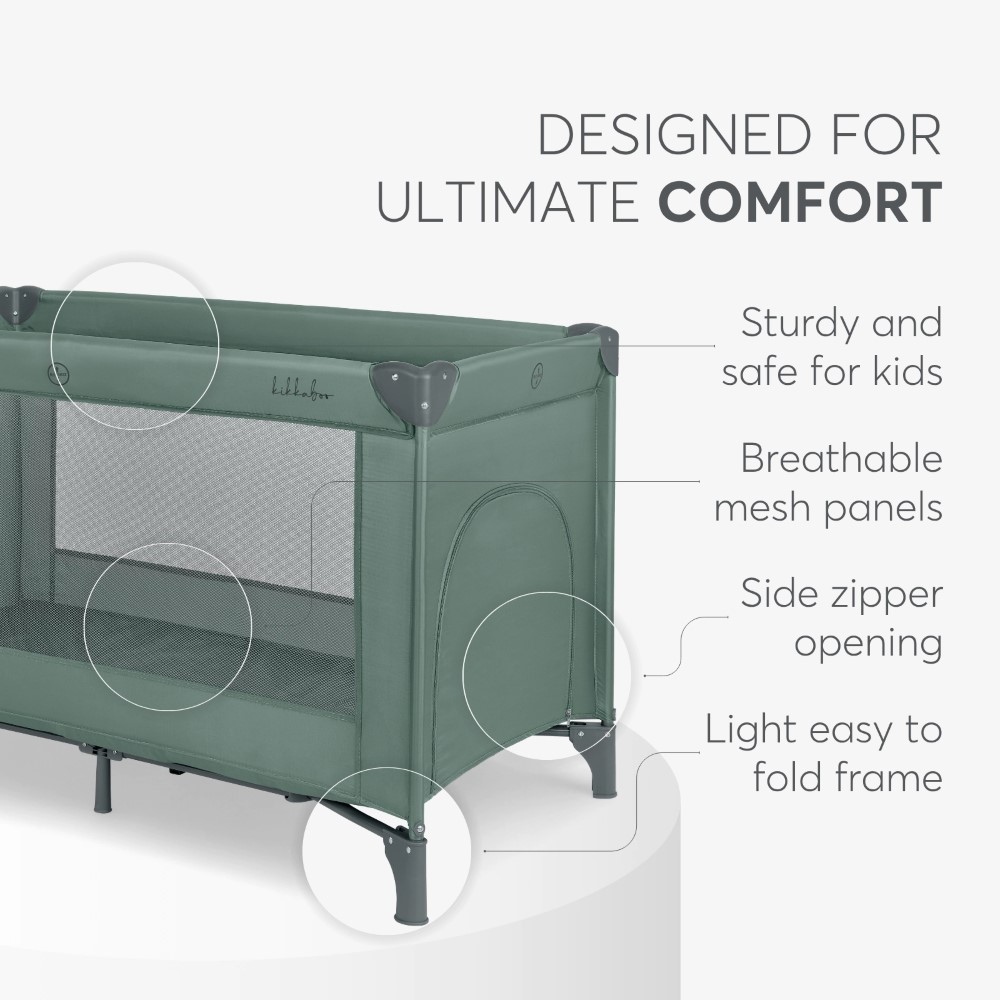 KIKKA BOO ΠΑΡΚΟΚΡΕΒΑΤΟ 1 ΕΠΙΠΕΔΟΥ SO GIFTED GREEN 31003020114