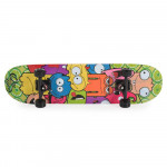 Η φωτογραφία δείχνει 3108`` skateboard με διπλό κοίλο κλωτσιά 9 στρώσεων, τροχούς PU υψηλής απόδοσης 85A 54mm*32mm, βαρέως τύπου αλουμίνιο, ρουλεμάν ABEC-5, ανυψωτήρας PU, αδιάβροχο γυαλόχαρτο στην μπροστινή πλευρά με εκτύπωση λογότυπου BYOX