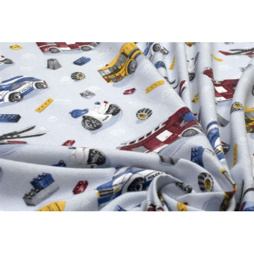 ΣΕΝΤΟΝΙΑ ΕΜΠΡΙΜΕ ΣΕΤ 3 τεμ bebe Toys 46 120X160 Sky Blue 100% Cotton Flannel