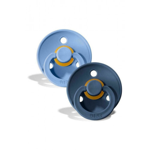 BIBS ΣΕΤ ΠΙΠΙΛΕΣ 2ΤΜΧ – COLOUR – DUSTY BLUE/STEEL BLUE – ΣΤΡΟΓΓΥΛΗ No1 110428