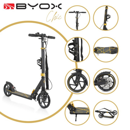 BYOX ΠΑΤΙΝΙ SCOOTER ΑΛΟΥΜΙΝΙΟΥ CHIC BLACK 3800146228408