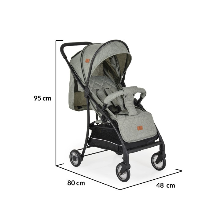 Η φωτογραφία δείχνει Καρότσι μωρού με σκελετό αλουμινίου.