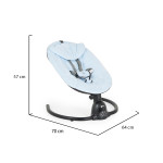 Η φωτογραφία δείχνει Το ρηλάξ για μωρά Clarissa έχει 5 ταχύτητες κουνήματος και ένα στιλάτο σχεδιασμό, κατάλληλο για οποιοδήποτε εσωτερικό χώρο.