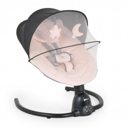 Η φωτογραφία δείχνει Το ρηλάξ για μωρά Clarissa έχει 5 ταχύτητες κουνήματος και ένα στιλάτο σχεδιασμό, κατάλληλο για οποιοδήποτε εσωτερικό χώρο.