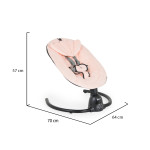 Η φωτογραφία δείχνει Το ρηλάξ για μωρά Clarissa έχει 5 ταχύτητες κουνήματος και ένα στιλάτο σχεδιασμό, κατάλληλο για οποιοδήποτε εσωτερικό χώρο.