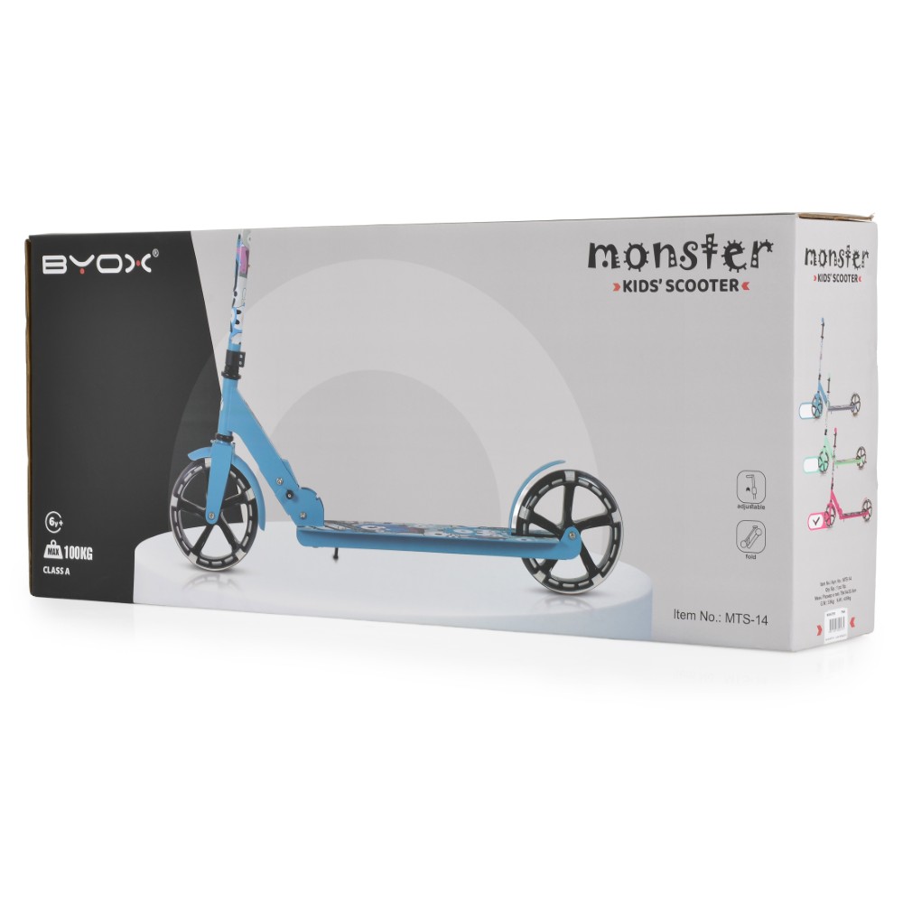 Byox Scooter Monster PinkΠτυσσόμενο σκούτερ αλουμινίου με τροχούς PU 200x30 mm.
