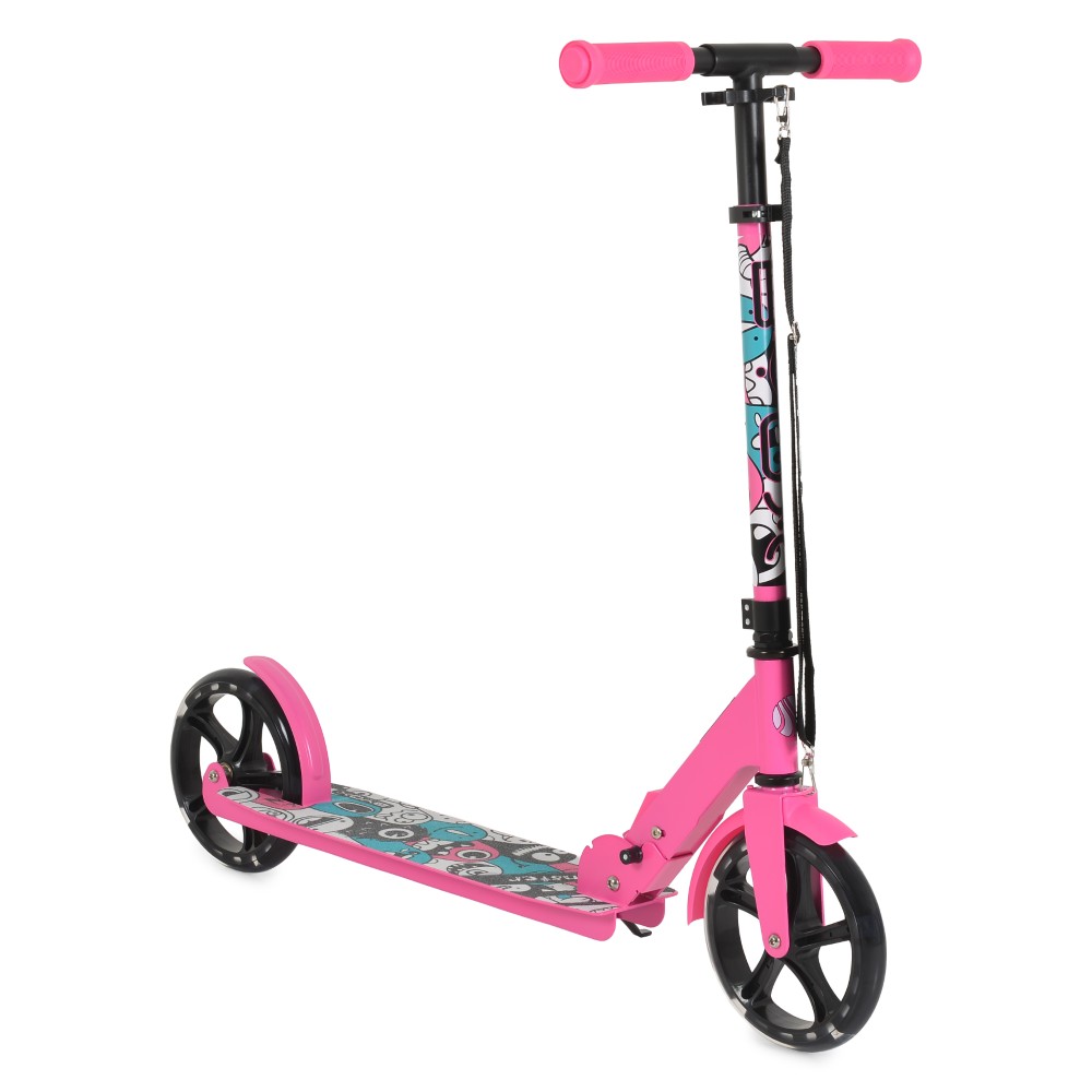 Byox Scooter Monster PinkΠτυσσόμενο σκούτερ αλουμινίου με τροχούς PU 200x30 mm.