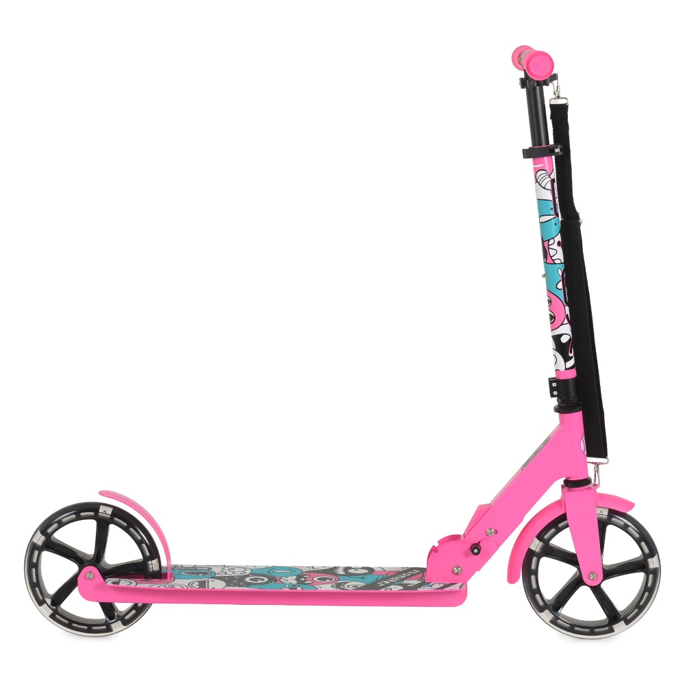 Byox Scooter Monster PinkΠτυσσόμενο σκούτερ αλουμινίου με τροχούς PU 200x30 mm.