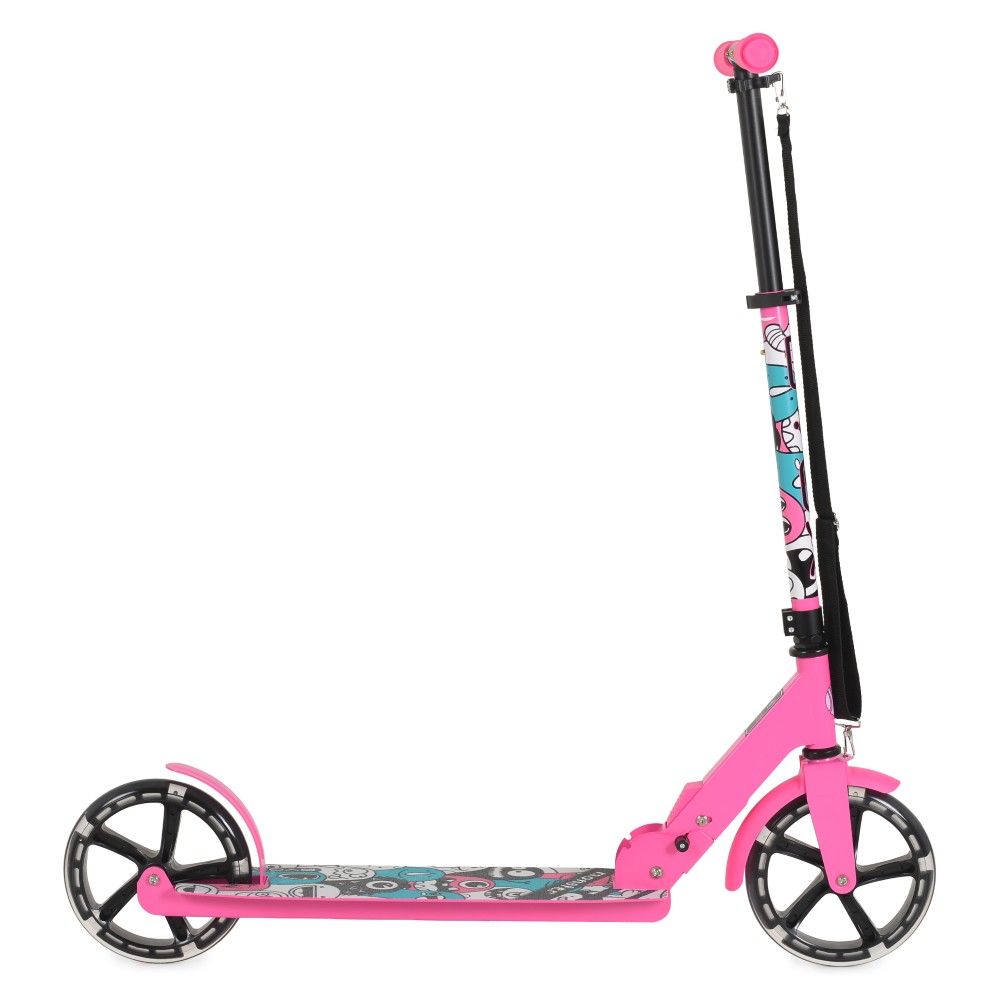 Byox Scooter Monster PinkΠτυσσόμενο σκούτερ αλουμινίου με τροχούς PU 200x30 mm.