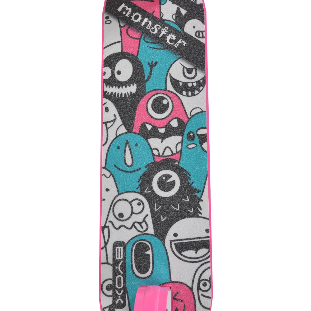 Byox Scooter Monster PinkΠτυσσόμενο σκούτερ αλουμινίου με τροχούς PU 200x30 mm.