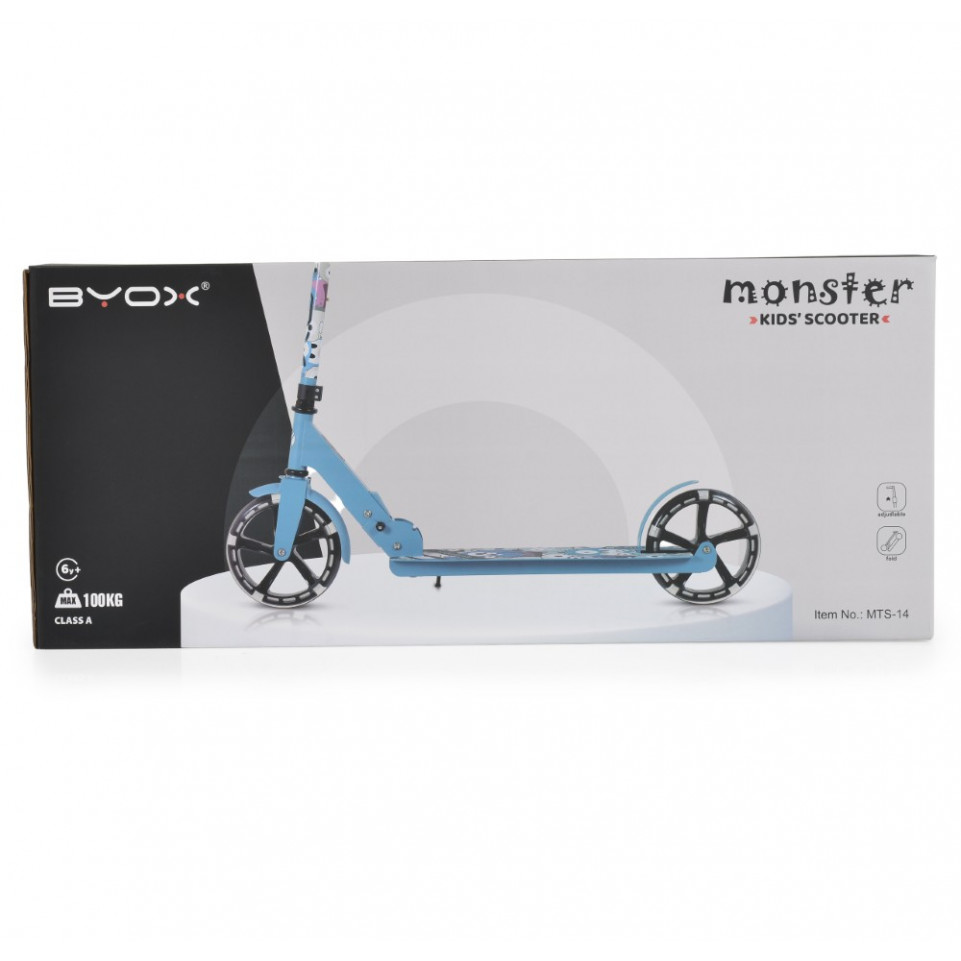 Byox Scooter Monster PinkΠτυσσόμενο σκούτερ αλουμινίου με τροχούς PU 200x30 mm.