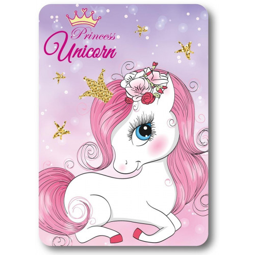 DimCol Κουβέρτα Fleece Unicorn 24 100X140 Pink 100% Polyester 54462527011