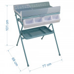 Η μπανιέρα-αλλαξιέρα  Coolness της Bebe Stars είναι κατάλληλη για μωρά, τα οποία ζυγίζουν από 0-11 κιλά.