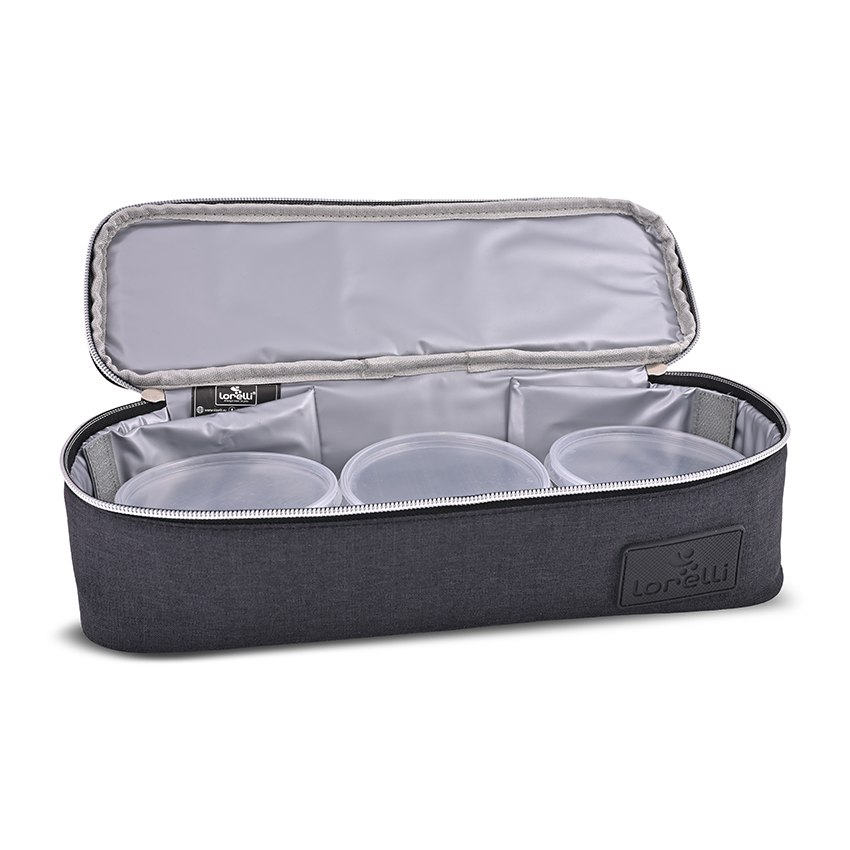 Χωρητικότητα: 3 φιάλες των 300 mlΧωρητικότητα: 3 Δοχεία αποθήκευση τροφίμων 250mlΧωρητικότητα: 2 Δοχεία αποθήκευση τροφίμων 500mlΤο σχέδιο διαθέτει αφαιρούμενο διαχωριστικόΚρατάει την θερμοκρασία της τροφήςΔιαστάσεις της τσάντας 33x11x10 εκ.