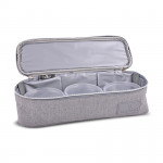 Χωρητικότητα: 3 φιάλες των 300 mlΧωρητικότητα: 3 Δοχεία αποθήκευση τροφίμων 250mlΧωρητικότητα: 2 Δοχεία αποθήκευση τροφίμων 500mlΤο σχέδιο διαθέτει αφαιρούμενο διαχωριστικόΚρατάει την θερμοκρασία της τροφήςΔιαστάσεις της τσάντας 33x11x10 εκ.