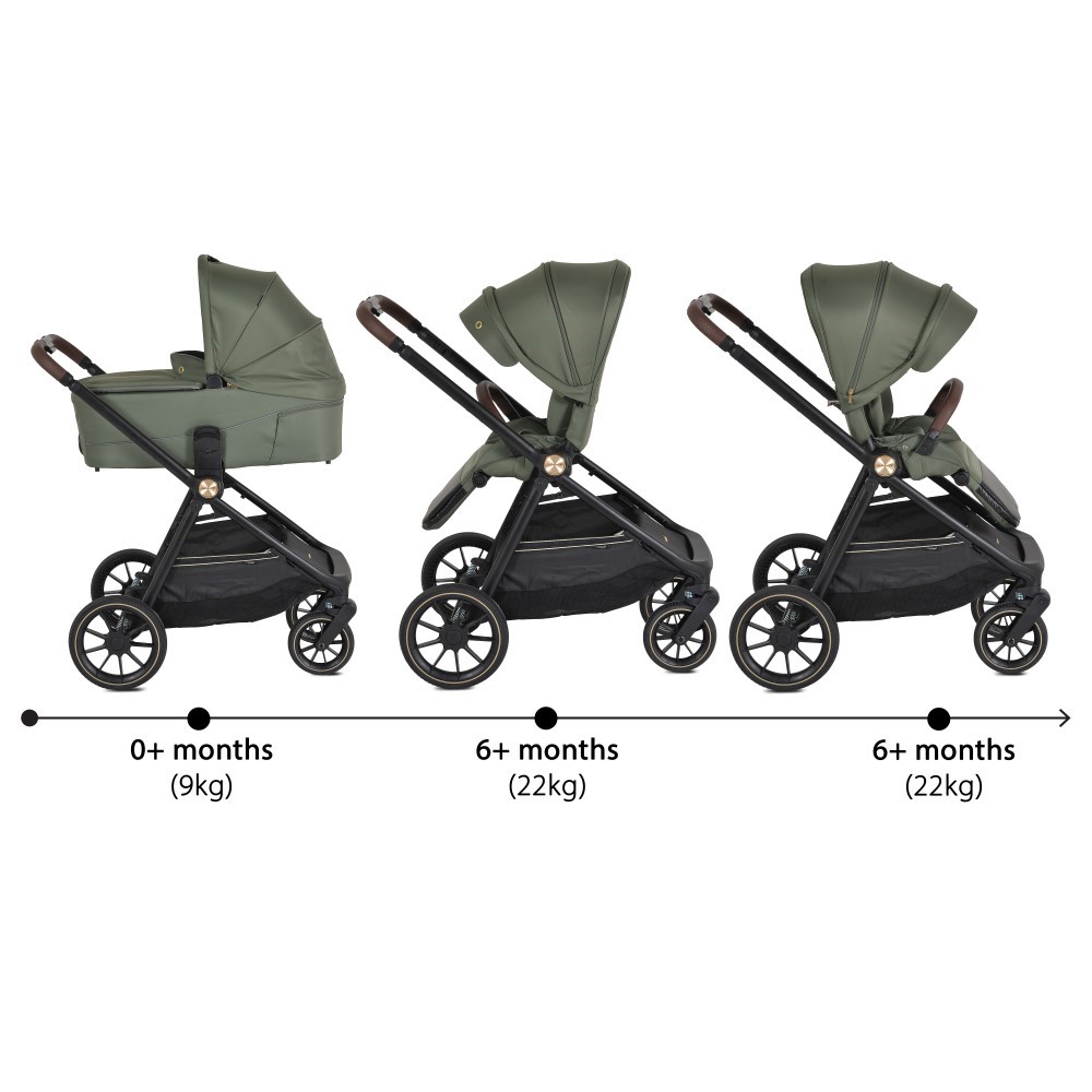 Η φωτογραφία δείχνει Καρότσι Celebrity 2 σε 1, Cangaroo, σχεδιασμένο με γνώμονα τη δυναμική καθημερινότητα των γονέων και την απόλυτη άνεση του παιδιού.