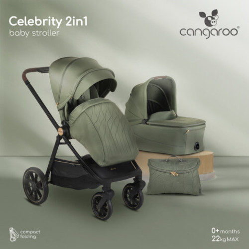 CANGAROO ΠΟΛΥΚΑΡΟΤΣΙ 2 ΣΕ 1 ΜΕ ΣΚΛΗΡΗ ΚΑΛΑΘΟΥΝΑ CELEBRITY GRAYSTONE 3801005100293