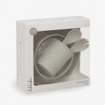 Σετ φαγητού 5 τεμαχίων από σιλικόνη είναι ο ιδανικός σύντροφος για το μωρό σας κατά τη διάρκεια του γεύματος, προσφέροντας όλα όσα χρειάζεται για ασφαλές, ανεξάρτητο και ευχάριστο τάισμα από 6 μηνών και άνω.