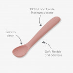 Η φωτογραφία δείχνει Το κουτάλι Platinum Silicone είναι ο ιδανικός σύντροφος για τα πρώτα γεύματα του μωρού σας, κάνοντας κάθε μπουκιά ασφαλή και ευχάριστη.