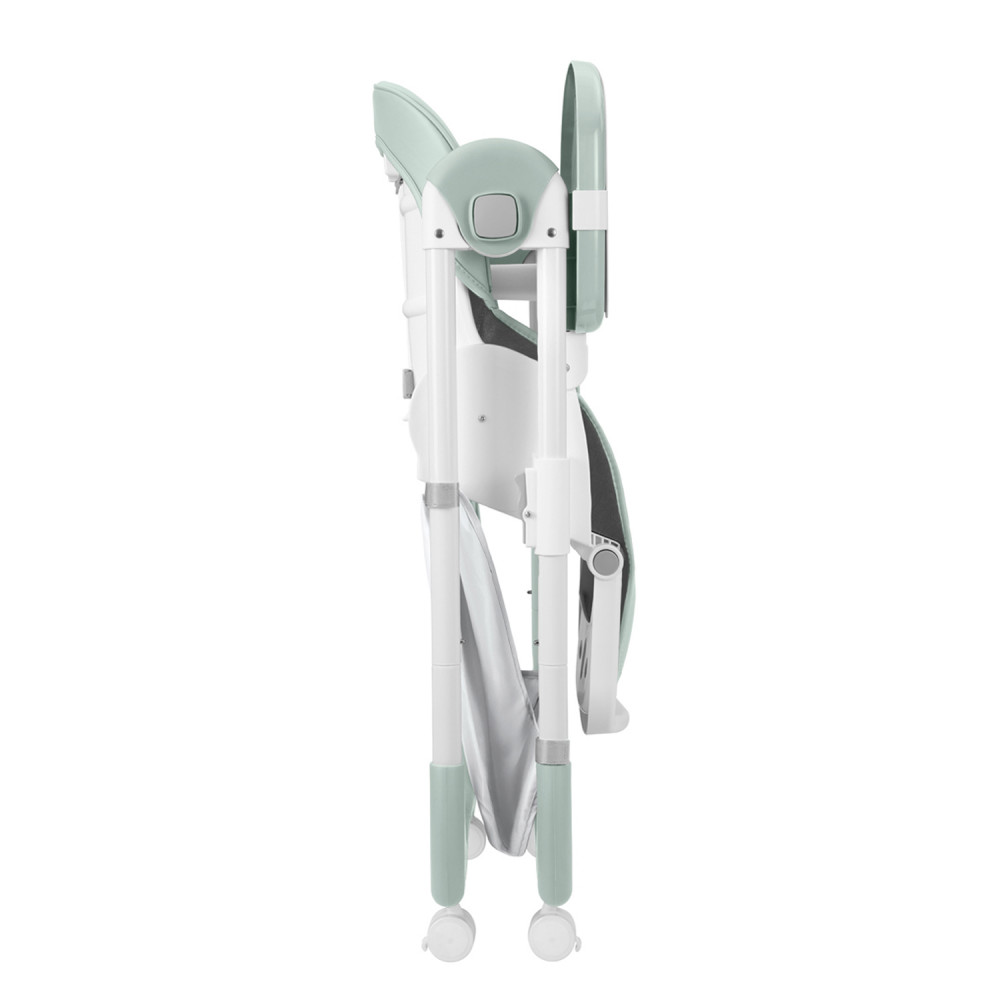 Η φωτογραφία δείχνει Το SPICY+ είναι ένα πλήρως ρυθμιζόμενο καρεκλάκι φαγητού, σχεδιασμένο για μικρά παιδιά που είναι έτοιμα να κάθονται μόνα τους.