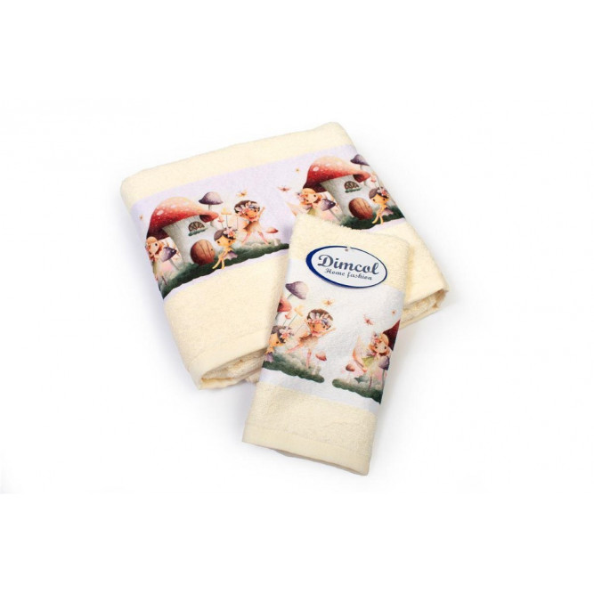 Η φωτογραφία δείχνει Σετ βρεφικές πετσέτες μπάνιου που περιέχει: 1 τεμάχιο πετσέτα χειρός διαστάσεων 30X50 cm και 1 τεμάχιο πετσέτα μπάνιου διαστάσεων 70X140 cm.