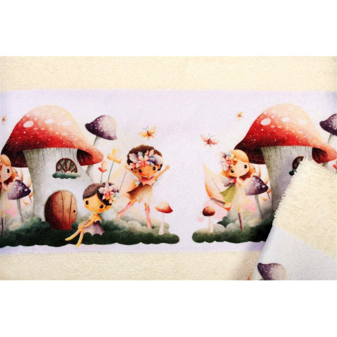 Η φωτογραφία δείχνει Σετ βρεφικές πετσέτες μπάνιου που περιέχει: 1 τεμάχιο πετσέτα χειρός διαστάσεων 30X50 cm και 1 τεμάχιο πετσέτα μπάνιου διαστάσεων 70X140 cm.