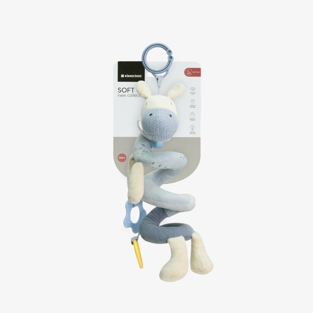 Η φωτογραφία δείχνει Το σπειροειδές λούτρινο παιχνίδι είναι ένας παιχνιδιάρικος και διαδραστικός λούτρινος σύντροφος σχεδιασμένος για να διεγείρει τις αισθήσεις του μωρού σας, διατηρώντας το παράλληλα απασχολημένο.