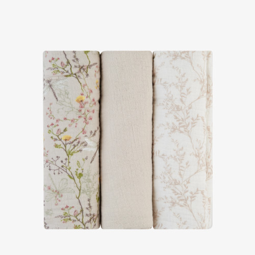 KIKKA BOO ΠΑΝΕΣ ΜΟΥΣΕΛΙΝΑ 75X75 SECRET GARDEN BEIGE 31103010107