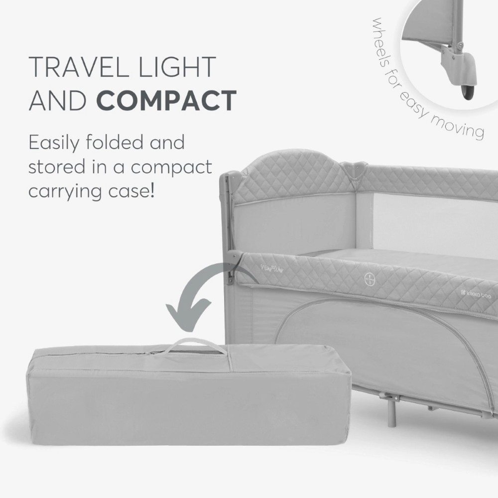 KIKKA BOO ΠΑΡΚΟΚΡΕΒΑΤΟ 2 ΕΠΙΠΕΔΩΝ MILKY WAY GREY 2023.