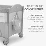 KIKKA BOO ΠΑΡΚΟΚΡΕΒΑΤΟ 2 ΕΠΙΠΕΔΩΝ MILKY WAY GREY 2023.