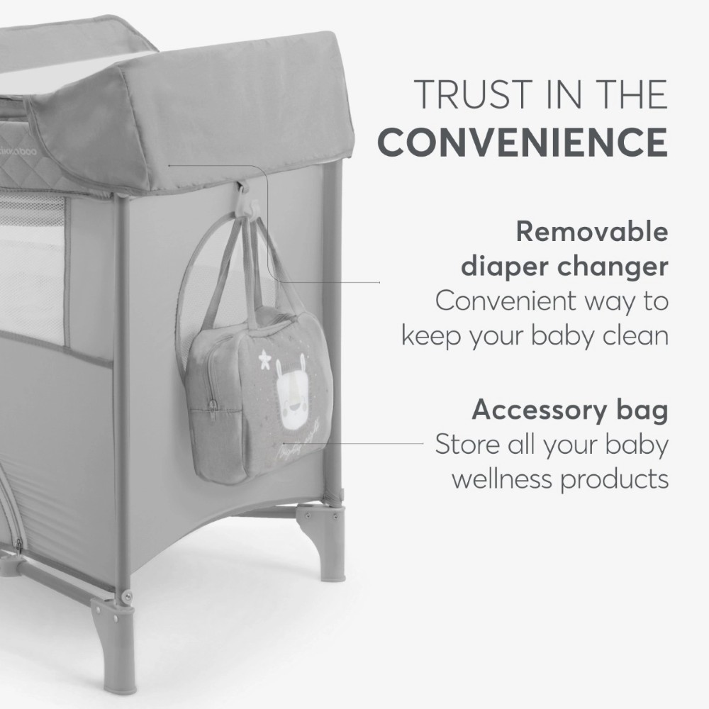 Η φωτογραφία δείχνει Παρκοκρέβατο δυο επιπέδων της εταιρείας Kikka Boo.