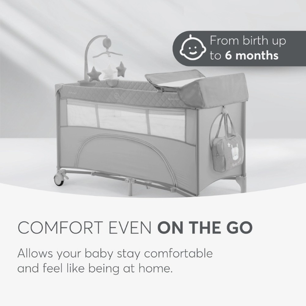 Η φωτογραφία δείχνει Παρκοκρέβατο δυο επιπέδων της εταιρείας Kikka Boo.