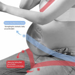 Η φωτογραφία δείχνει Η ζώνη ασφαλείας έχει σχεδιαστεί ειδικά για τις έγκυες γυναίκες, προσφέροντας απαλή και ασφαλή υποστήριξη κατά τη διάρκεια των μετακινήσεων.