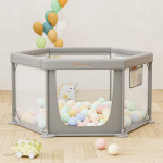 Το νέο πολύγονο υφασμάτινο παρκοκρέβατο Nestilo της BebeStars σχεδιάστηκε σε σχήμα εξάγωνου, ώστε να μην καταλαμβάνει μεγάλο χώρο στο δωμάτιο, αλλά να παρέχει αρκετό χώρο για τα παιδιά την ώρα του παιχνιδιού.