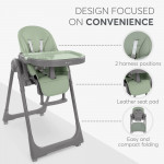 Η φωτογραφία δείχνει Κάντε την ώρα του γεύματος άνετη και βολική με την καρεκλάκι φαγητού PASTELLO 2, σχεδιασμένη προσεκτικά για παιδιά από την ηλικία που κάθονται έως και 36 μηνών.