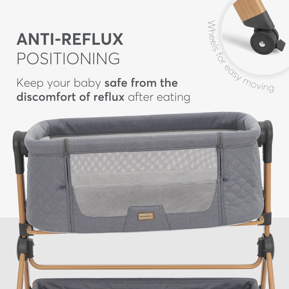 Η φωτογραφία δείχνει Το SLEAT ME είναι ένα πολυλειτουργικό προϊόν 2 σε 1 που μετατρέπεται από κούνια σε παιδικό καρεκλάκι με λίγα μόνο εύκολα βήματα.