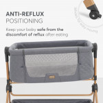 Η φωτογραφία δείχνει Το SLEAT ME είναι ένα πολυλειτουργικό προϊόν 2 σε 1 που μετατρέπεται από κούνια σε παιδικό καρεκλάκι με λίγα μόνο εύκολα βήματα.