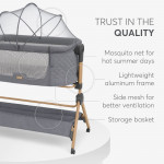 Η φωτογραφία δείχνει Το SLEAT ME είναι ένα πολυλειτουργικό προϊόν 2 σε 1 που μετατρέπεται από κούνια σε παιδικό καρεκλάκι με λίγα μόνο εύκολα βήματα.