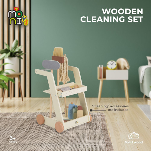 MONI TOYS ΞΥΛΙΝΟ ΣΕΤ ΚΑΘΑΡΙΟΤΗΤΑΣ 3801005602049
