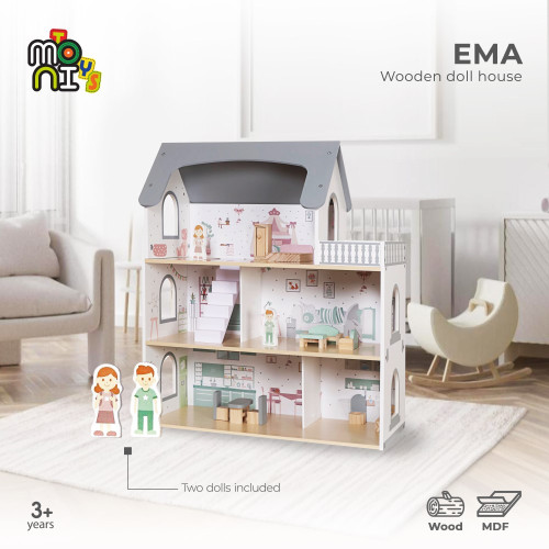 MONI TOYS ΞΥΛΙΝΟ ΚΟΥΚΛΟΣΠΙΤΟ EMA 3801005602056