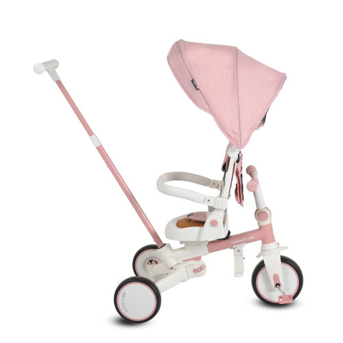 BYOX ΤΡΙΚΥΚΥΚΛΟ ΠΟΔΗΛΑΤΟ ΠΤΥΣΣΟΜΕΝΟ 4 ΣΕ 1 COMPACTO PINK 3800146231897