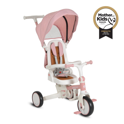 BYOX ΤΡΙΚΥΚΥΚΛΟ ΠΟΔΗΛΑΤΟ ΠΤΥΣΣΟΜΕΝΟ 4 ΣΕ 1 COMPACTO PINK 3800146231897