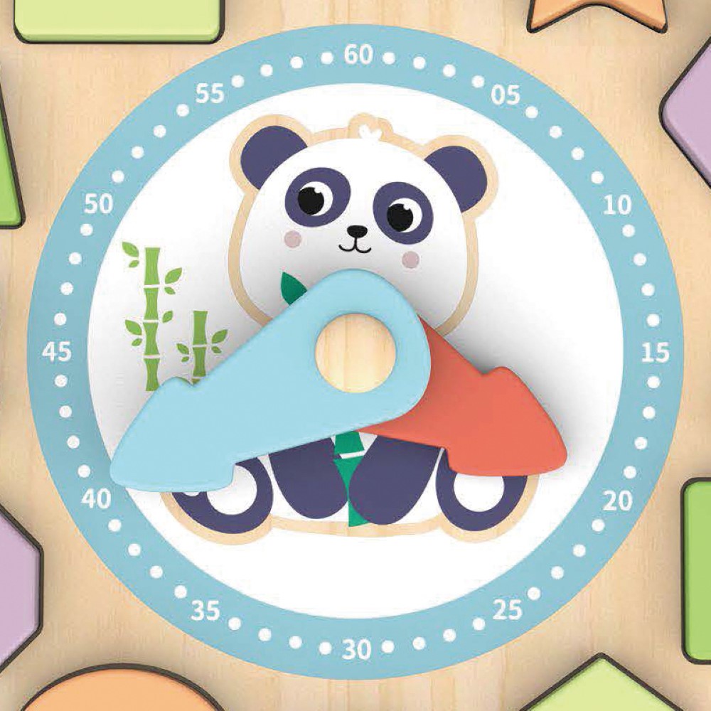 Η φωτογραφία δείχνει Ανακαλύψτε τον χρόνο με έναν διασκεδαστικό τρόπο με το ξύλινο τρισδιάστατο ρολόι ταξινόμησης.