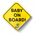 Η φωτογραφία δείχνει Προστατέψτε το πιο πολύτιμο φορτίο σας με στυλ!Το εξωτερικό αυτοκόλλητο σήμα “Baby on Board!” της Dovadi είναι ο πιο γλυκός και διασκεδαστικός τρόπος για να ενημερώσετε τους άλλους οδηγούς ότι έχετε ένα μικρό επιβάτη στο αυτοκίνητο.