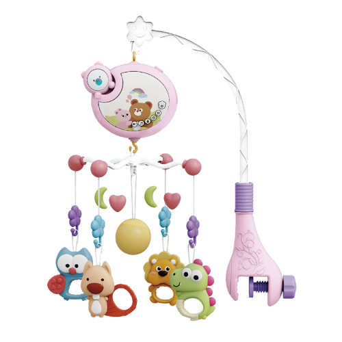 BEBE STARS ΜΟΥΣΙΚΟ ΚΡΕΒΑΤΙΟΥ ΜΕ ΦΩΣ CARTOON BEAR PINK 860-140