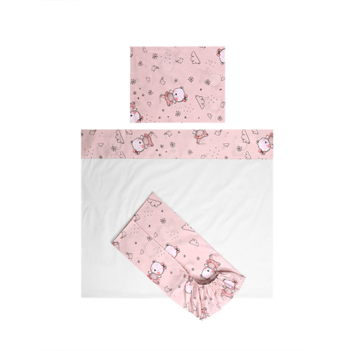 LORELLI ΣΕΤ ΒΡΕΦΙΚΑ ΣΕΝΤΟΝΙΑ ΚΟΥΝΙΑΣ TINY DREAM TRIO 70/140 BALLERINA BEAR PINK 20801205101