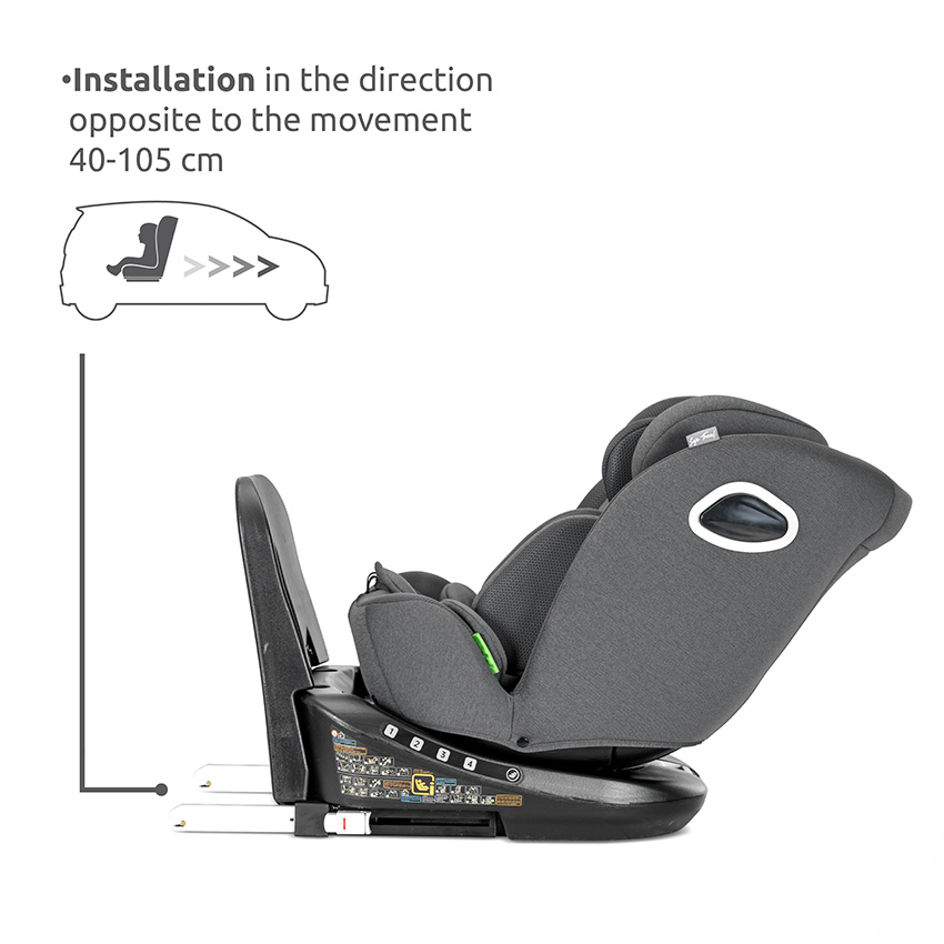 Η φωτογραφία δείχνει LORELLI ΚΑΘΙΣΜΑ ΑΥΤΟΚΙΝΗΤΟΥ Anti Rebound ISOFIX 360 AURIGA i-SIZE 40-150CM Περιστροφή 360 μοιρώνΕύκολη εγκατάσταση μέσω ISOFIX και άνω ζώνης για ύψος 40-105 cm και με ζώνη ασφαλείας ενηλίκων με ή χωρίς εξαρτήματα ISOFIX για ύψος 100-150 cm.