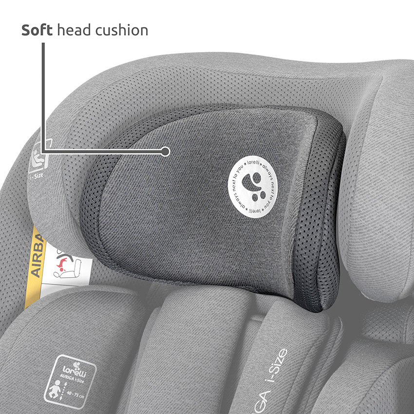 Η φωτογραφία δείχνει LORELLI ΚΑΘΙΣΜΑ ΑΥΤΟΚΙΝΗΤΟΥ Anti Rebound ISOFIX 360 AURIGA i-SIZE 40-150CM Περιστροφή 360 μοιρώνΕύκολη εγκατάσταση μέσω ISOFIX και άνω ζώνης για ύψος 40-105 cm και με ζώνη ασφαλείας ενηλίκων με ή χωρίς εξαρτήματα ISOFIX για ύψος 100-150 cm.