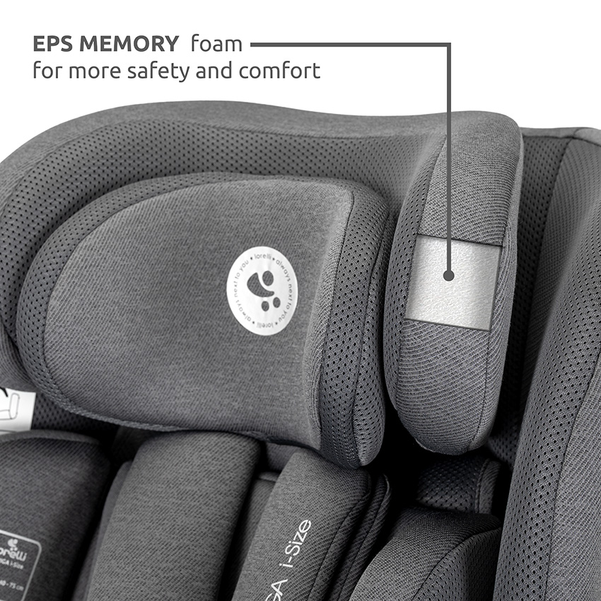 Η φωτογραφία δείχνει LORELLI ΚΑΘΙΣΜΑ ΑΥΤΟΚΙΝΗΤΟΥ Anti Rebound ISOFIX 360 AURIGA i-SIZE 40-150CM Περιστροφή 360 μοιρώνΕύκολη εγκατάσταση μέσω ISOFIX και άνω ζώνης για ύψος 40-105 cm και με ζώνη ασφαλείας ενηλίκων με ή χωρίς εξαρτήματα ISOFIX για ύψος 100-150 cm.